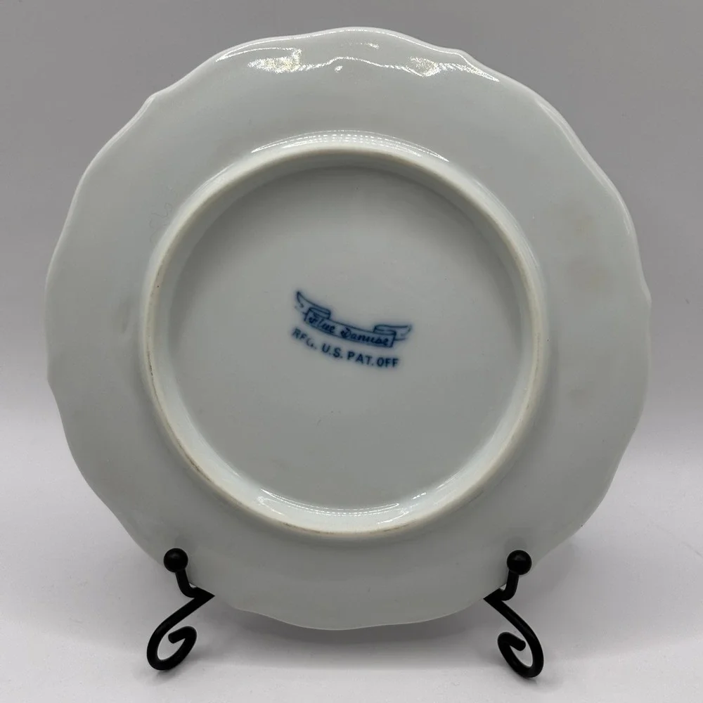 Vintage Blue Danube Trivet Hot Plate‎ Scalloped Blue Onion Pattern Japan